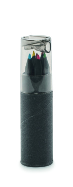 Logotrade promotional giveaway image of: 6 black colouring pencils